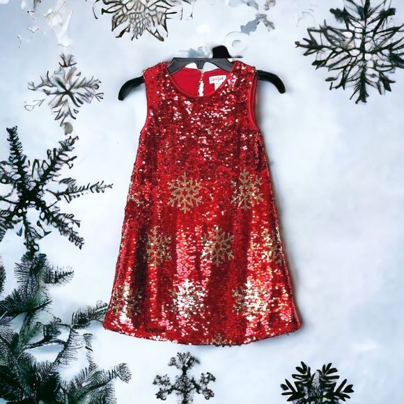 Cat & Jack Mermaid Sequins Dress Size XS 4-5 - Picture 2 of 6